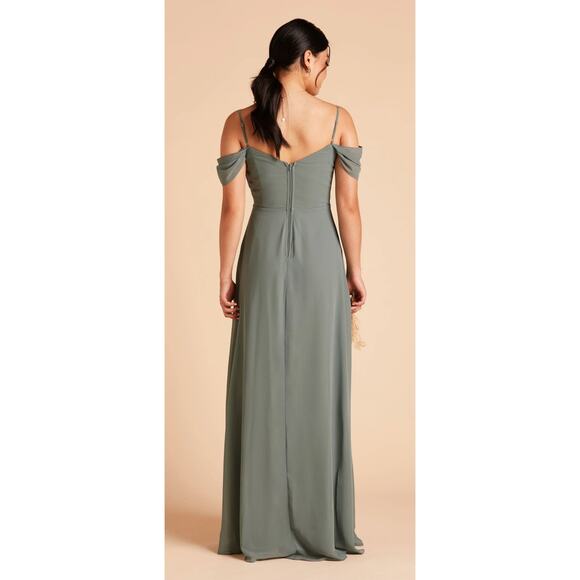 Birdy Grey Spence Convertible Dress Chiffon Womens Large Sea Glass New Formal - Picture 2 of 13